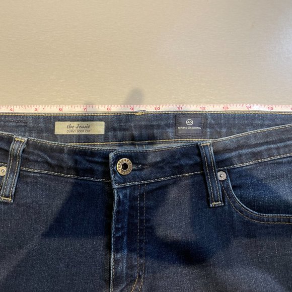 👖 GUC AG Adriano Goldschmied The Jessie Curvy Boot Cut Bootcut 32R Dark Wash Y2K - Picture 5 of 16